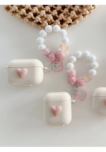 Cronax Airpods Uyumlu Pro2 İçin Silikon Kılıf, Anahtarlık İle 260921854 Bej