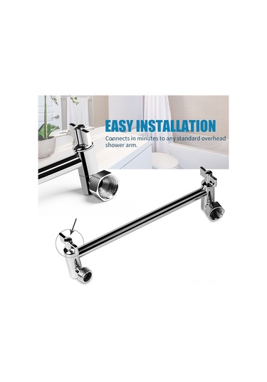 Yunboo Brass G1/2 Banyo Duş Kolu Uzantısı - 11 İnç Açı Ayarlanabilir 180 - Krom Kaplama - Ev/otel Kullanıma Uygun Diğer