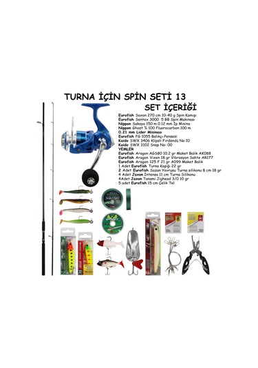 Turna Avı İçin Spin Olta Seti 13