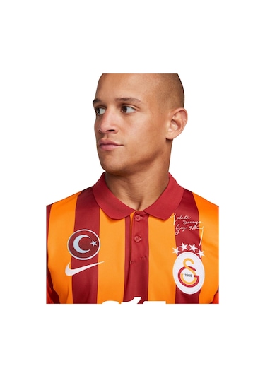 Galatasaray Lisanslı 100. Yıl İmzalı Forma Gs Aslan Baskılı Hediyelik Ahşap Kutulu Sarı - Kırmızı