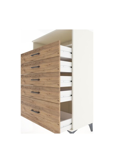Hyperion Dolap Tek Raflı 5 Çekmeceli 88x44x134 Aytaşı-çam Aytaşı