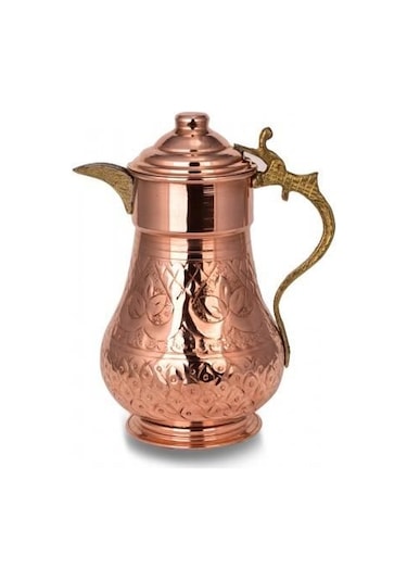 Penguen El İşlemeli Bakır Sürahi