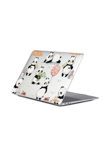 Macbook Pro 16" A2485 Panda Desenli Koruyucu Laptop Kılıfı Panda