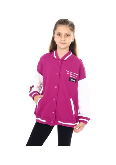 Toontoy Kız Çocuk Kolej Hırka Mürdüm