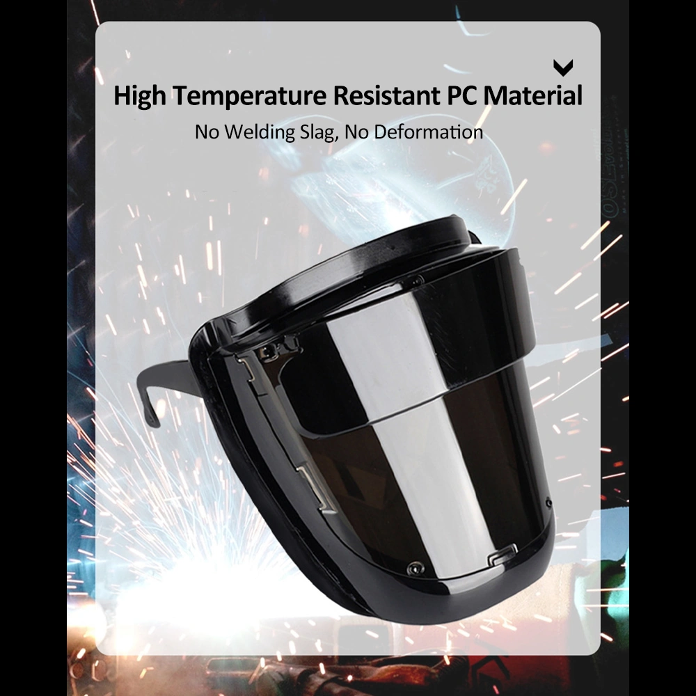 Yuntech01 Küçük Boy Siyah Elektrik Kaynaklı Korumalı Maske, İki Katlı Lens Göz Ve Parlak Işık Koruması, Pc Malzeme Isı Dayanıklı