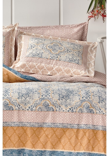 Yataş Bedding Delissa Çift Kişilik Ranforce Nevresim Seti - Mavi