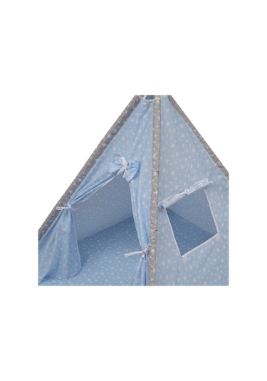 Exorbaby Ahşap Ve Pamuklu, Toplanmaz, Oyun Çadırı, Oyun Evi Mavi