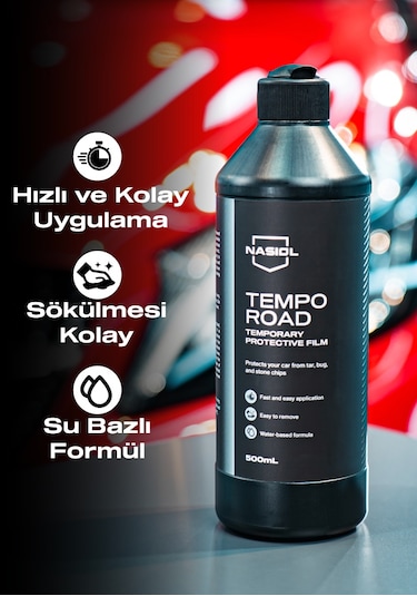 Nasiol Temporoad Geçici Araç Yüzeyi Koruyucu Sıvı Film Geçici Boya Koruma 500 ML Leke Böcek Koruyucu