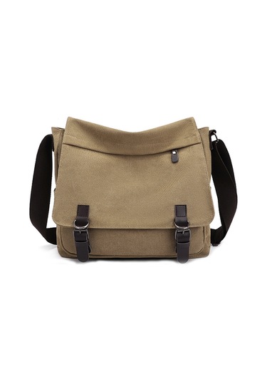 Erkek Çok Amaçlı Büyük Kapasiteli Kanvas Omuz Çantası X001 Haki