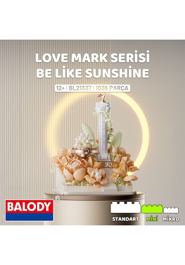 Balody Be Like Sunshine Love Mark Serisi Yapı Bloğu Seti 1036 Parça