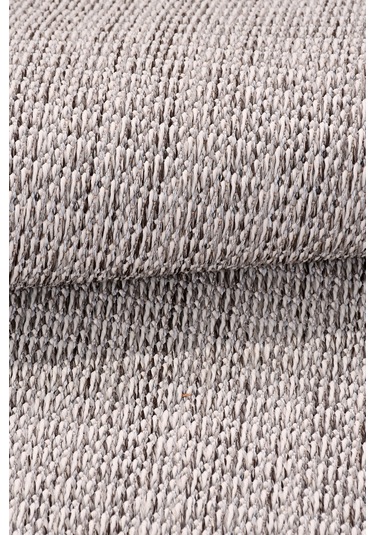 Dekozer Sisaletta Jüt Görünümlü Sisal Dokuma Modern Kilim Tozumaz, Robot Süpürge Uyumlu Gri