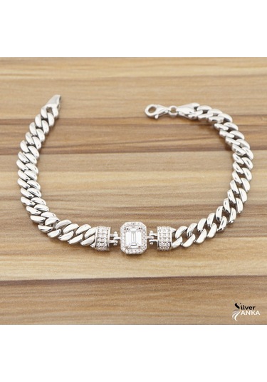 925 Ayar Gümüş Baget Gurmet Bileklik N11.2708