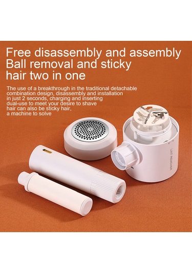 Padalink Ev İçi Elden Usb Şarjlı İki Fonksiyonlu Kumaş Telli Ve Pelus Temizleyici - Hızlı Ve Konforlu Kullanim Beyaz