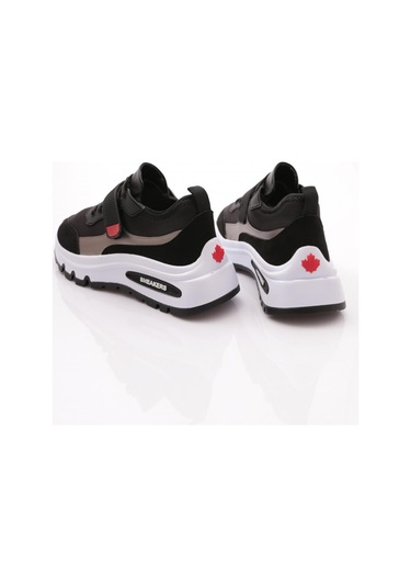 Dgn 081 Kadin Üstü Yazili Spor Ayakkabi 081-2252-R145802 Beyaz - Siyah
