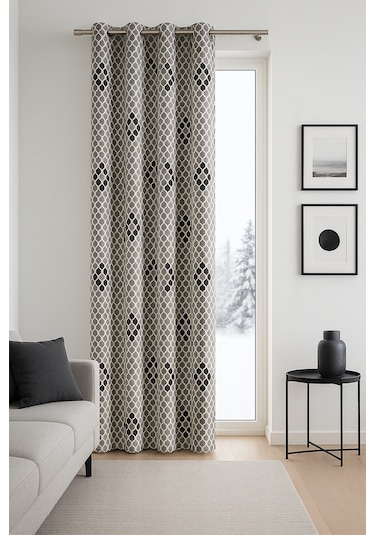 Duck Halkalı Fon Perde Gri 140x260 Gri