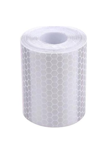 Beyaz 1m X 5cm Yansıtıcı Güvenlik Uyarı Barizlik Bant Filmi Araba Gövde Etiketi