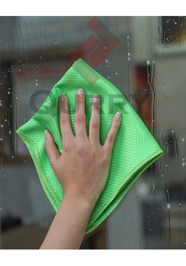 Qurry Baklava Desen Mikrofiber Çok Amaçlı Bez Mutfak Cam Bezi 6'lı 40 x 40 CM