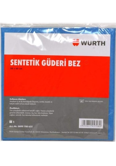 Würth Sentetik Güderi Bez Mavi 38x60 Cm