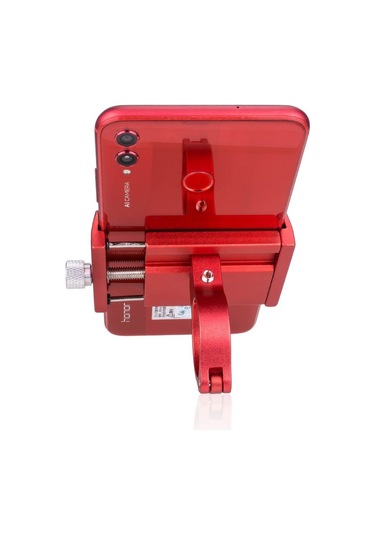 Ztto Z91 Mtb Bisiklet Telefon Tutucu Alüminyum Alaşımlı Bisiklet Gidon Montaj Cep Telefonu Braketi - Kırmızı