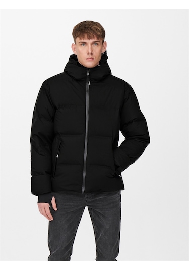 Only & Sons Onsmarshall Life Down Jacket Otw Erkek Mont-25612 Siyah