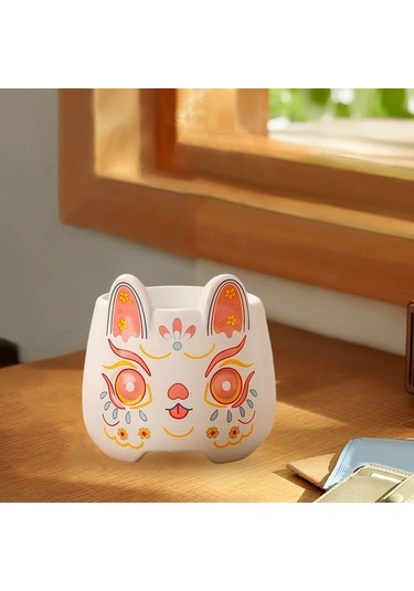 Suntek Tavşan Şekli Kahve Fincanları Süt Yoğurt Ofis Beyaz