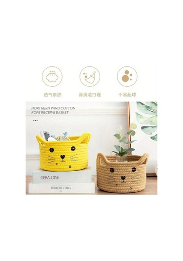 Yıkanabilir Organizatör Depolama Sepeti Aperatifler İçin Kedi Çok Renkli