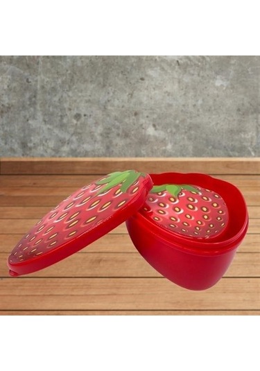 River World 250 Ml + 550 Ml 'lik İç İçe Geçen Çilek Modelli Beslenme Ve Saklama Kabı Seti