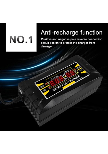 Geeroyoo Otomatik 12v 6a Akıllı Araç Şarj Cihazı - Lcd Ekranlı, Hızlı Şarj, Kurşun Asit Bataryalar İçin
