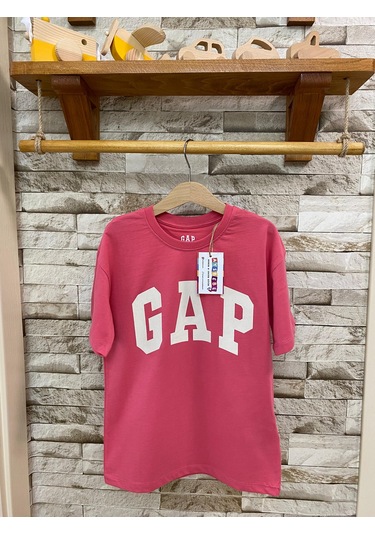 Aysbebe Baskılı, Fırçalı Kumaş, Yazlık Çocuk Tişört Pembe Renk Pembe