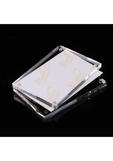 Sones Manyetik Akrilik Şeffaf Dikdörtgen Fotoğraf Çerçevesi Yaratıcı Doğum Günü Fotoğraf Çerçevesi, Boyut: 128x178mm