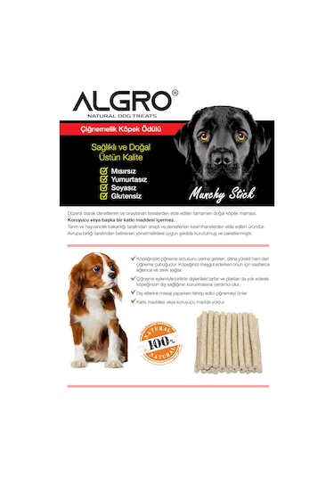 Algro Kuzu İşkembeli Munchy Stick Çiğnemelik Yenilebilir 400 G