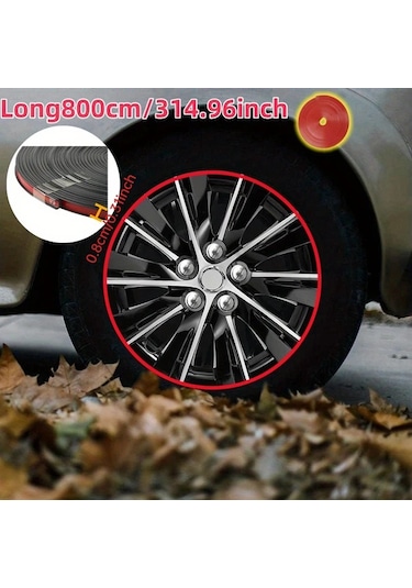 Willowhaven 1 Adet 8m Mavi Lastik Jant Koruma Şeridi, 9 Renk, Çarpışma Önleyici Dayanıklı