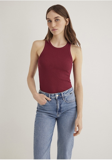 Mavi - Halter Yaka Bordo Basic Atlet 1612462-70430 Bordo