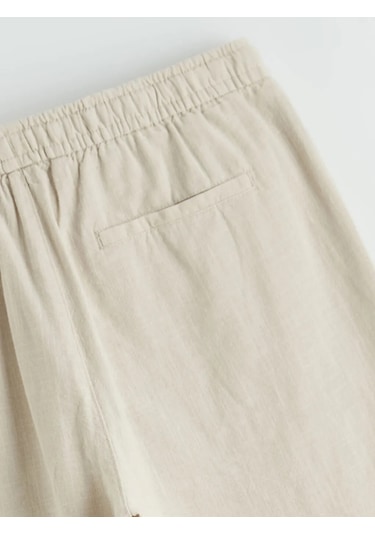 Lc Waikiki Bej Regular Fit Keten Görünümlü Erkek Pantolon