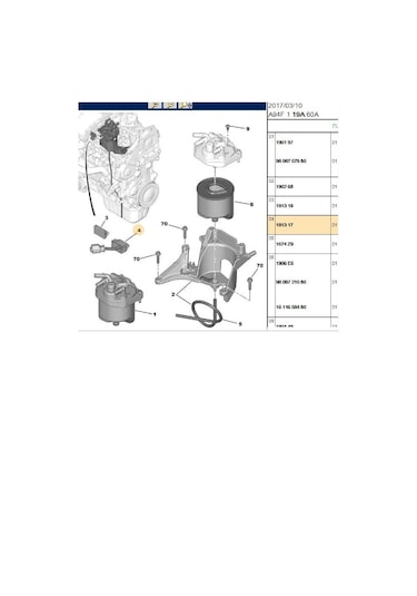 Mazot Su Müşürü Kablosu Dw6 191317