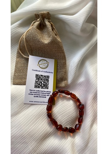 Sertifikalı Damla Kehribar Yetişkin Bileklik Çok Renkli