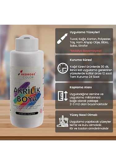 Gri Akrilik Boya 120 Ml 0,15 L