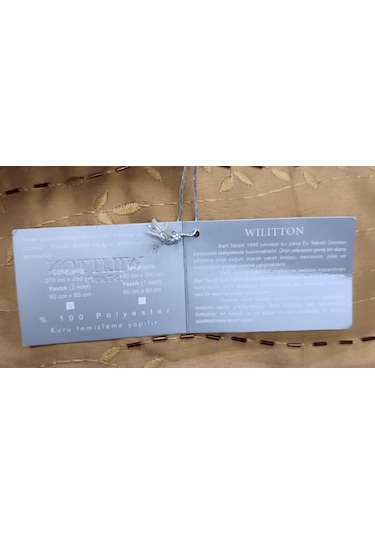 Wilitton Lüx Abiye Battal Çift Kişilik Yatak Örtüsü-bihter Hardal Hardal