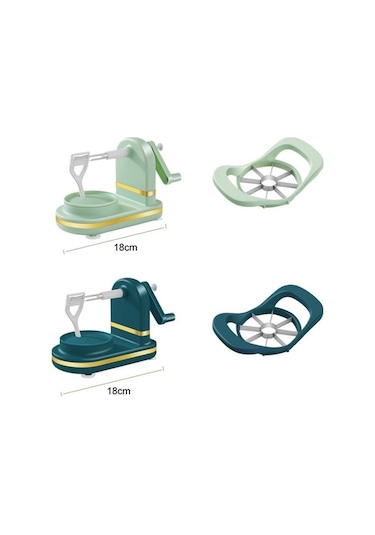 Pazly Cbtx El Kranklı Meyve Soyucu Elma Bölücü Dicer Koyu Yeşil, Küçük El Bölücü Koyu Yeşil