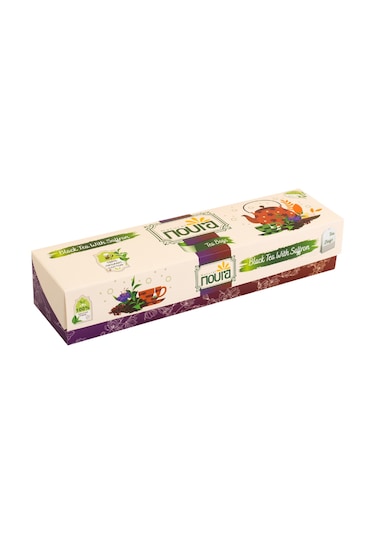 Noura Natural Bardak Poşet Safranlı Siyah Çay 25'li