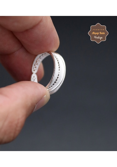 Alyans Model El İşçiliği 925 Ayar Gümüş Telkari Kadın Yüzük 201024681 Gümüş