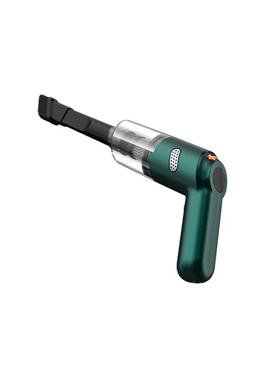 Ranyeek Oto Ve Ev İçin Kablosuz Şarjlı El Fırçası, Mini El Tutan Yüksek Güçlü Toz Süpürücü - Yeşil - Premium Sürüm