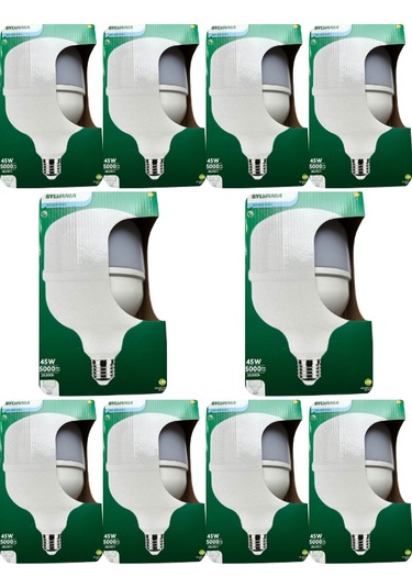 10 Adet Sylvania 45w 6500k Beyaz Işık E27 Duylu Kalın Duy Torch Led Ampul