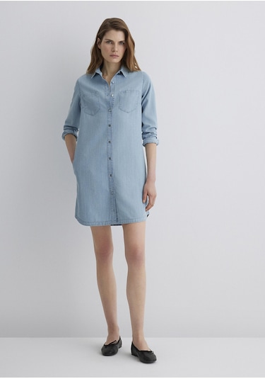 Mavi - Liz Casual Açık Mavi Jean Elbise 130656-89576 Açık Mavi