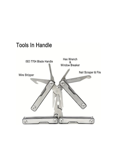 Xuweiwei Iso Bıçak Tutacağı Değiştirilebilir Bıçaklı Katlanabilir İğne Burun Pense Yüksek Hassasiyetli Paslanmaz Çelik Araba Tamir Aracı