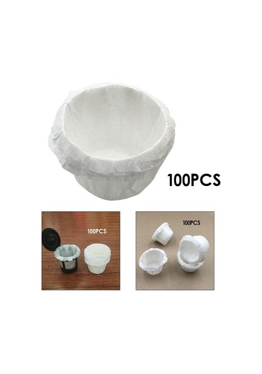 Suntek 100x Tek Kullanımlık Kahve Filtre Kağıdı Keurig K Cup Beyaz Için Çamaşır Suyu Yok