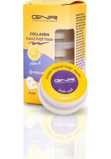 GNR Collagen C Vitaminli Kapsül Kağıt Yüz Maskesi 5'li
