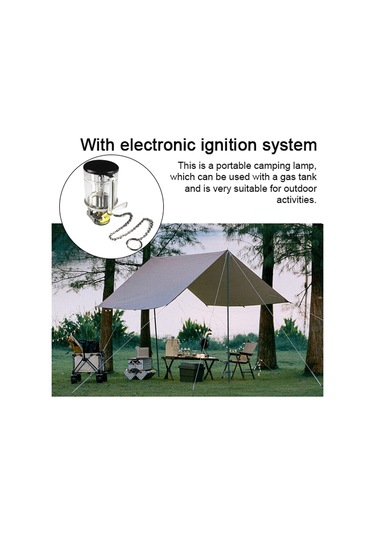 Yunboo Taşra Kamp Işıklandırma Isıtma Lambası - Taşra Faaliyetleri İçin Taşınabilir Gazlı Çadır Lambası Şeffaf