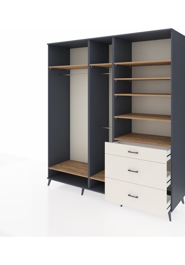 Kronos Dolap 9 Raflı 3 Çekmeceli 3 Askılı 220x59x243 Antrasit-çam/aytaşı Atlas Çam/aytası Kronos Dolap 9 Raflı 3 Çekmeceli 3 Askılı 220x59x243 Antrasit-çam/aytaşı Atlas Çam/aytası