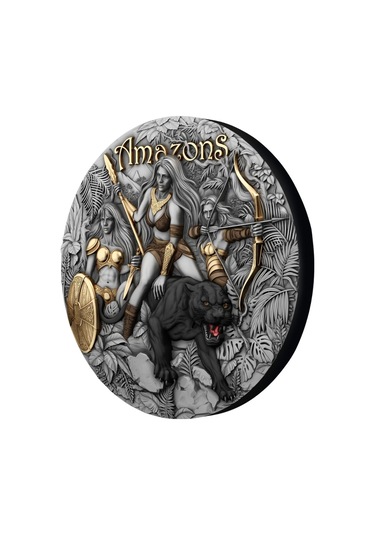 Agakulche Amazonlar Altın Kaplama Gümüş Sikke Coin